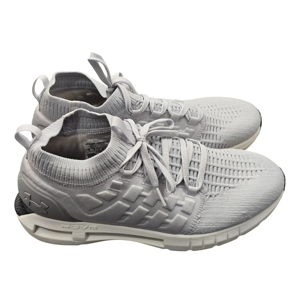 Under Armour HOVR Phantom 2 Knit Sneakers Men's 12 White Gray Running Gym Sporty